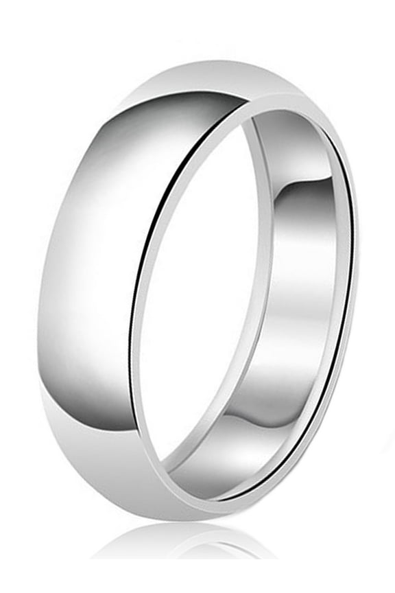 8mm Classic Tioneer Sterling Silver Plain Wedding Band Ring