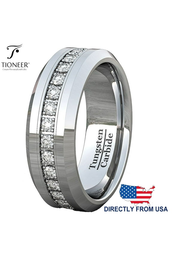 Celtic Knot Tungsten Carbide Wedding Band Ring, 8 mm, Includes Gift Box