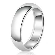 Classic Tioneer Sterling Silver Plain Wedding Band Ring 8mm