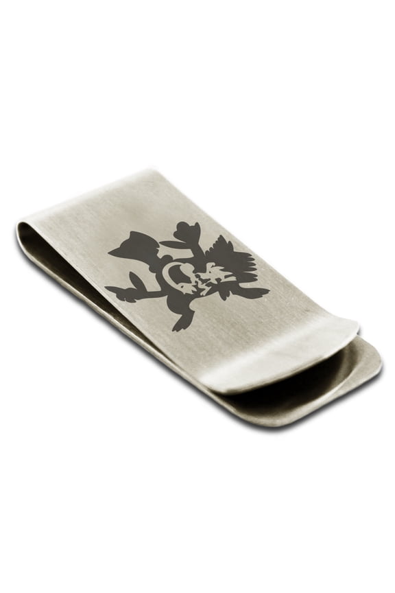 Stainless Steel Engraved Money Clip Credit Celtic Card Holder