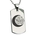 thumbnail image 1 of Tioneer Stainless Steel Crescent I Love You to the Moon and Back Engraved Dog Tag Pendant Necklace, 1 of 1