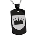 thumbnail image 1 of Tioneer Stainless Steel Crown Royal Coat of Arms Shield Engraved Dog Tag Pendant Necklace, 1 of 1