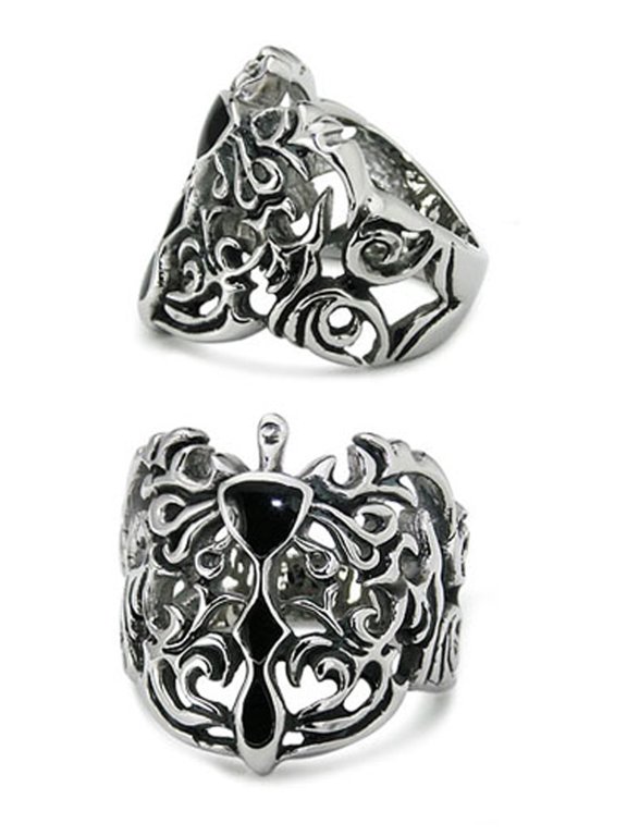 Stainless Steel Dagger Biker Style Ring