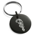 thumbnail image 1 of Tioneer Stainless Steel Exalted Dragon Blade Engraved Small Medallion Circle Charm Keychain Keyring, 1 of 1