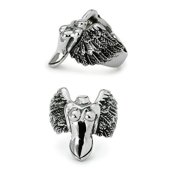 Tioneer Stainless Steel Femme Fatale Angel Biker Style Ring