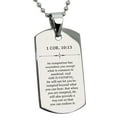 thumbnail image 1 of Tioneer Stainless Steel God Is Faithful 1 Corinthians 10:13 Dog Tag Pendant Necklace, 1 of 1