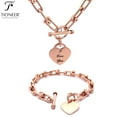 thumbnail image 1 of Tioneer Stainless Steel Heart Charm Bracelet / Necklace Oval Links or Hardware Link, 1 of 2