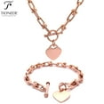 thumbnail image 1 of Tioneer Stainless Steel Heart Charm Bracelet / Necklace Oval Links or Hardware Link, 1 of 2