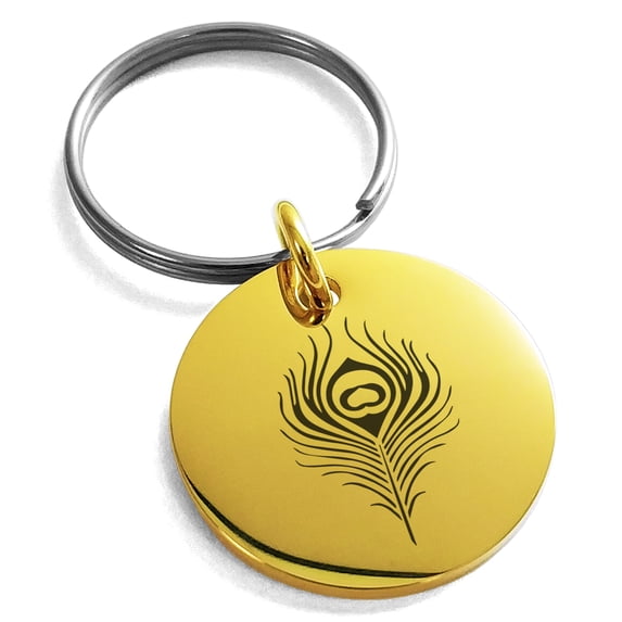 Tioneer Stainless Steel Hera Greek Goddess of Marriage Engraved Small Medallion Circle Charm Keychain Keyring