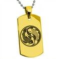 thumbnail image 1 of Tioneer Stainless Steel Koi Fish Yin Yang Engraved Dog Tag Pendant Necklace, 1 of 4