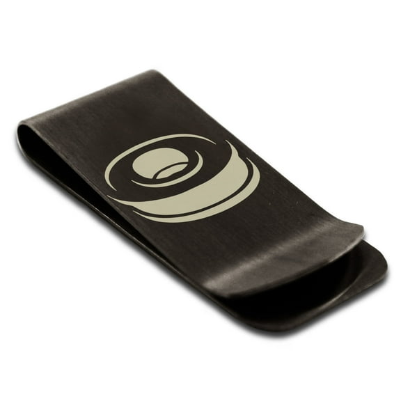 Tioneer Stainless Steel Letter O Initial 3D Monogram Engraved Engraved Money Clip Credit Card Holder