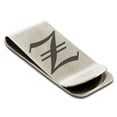 thumbnail image 1 of Tioneer Stainless Steel Letter Z Initial Old English Monogram Engraved Engraved Money Clip Credit Card Holder, 1 of 1