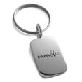 thumbnail image 1 of Tioneer Stainless Steel Mom Life Small Rectangle Dog Tag Charm Keychain Keyring, 1 of 1