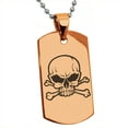thumbnail image 1 of Tioneer Stainless Steel Pirate Skull & Crossbones Engraved Dog Tag Pendant Necklace, 1 of 1