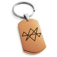 thumbnail image 1 of Tioneer Tioneer Stainless Steel Reiki Midas Star Prosperity Engraved Dog Tag Keychain Keyring, 1 of 1