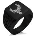 thumbnail image 1 of Tioneer Stainless Steel Rising Phoenix Blaze Geometric Pattern Biker Style Polished Ring, 1 of 1