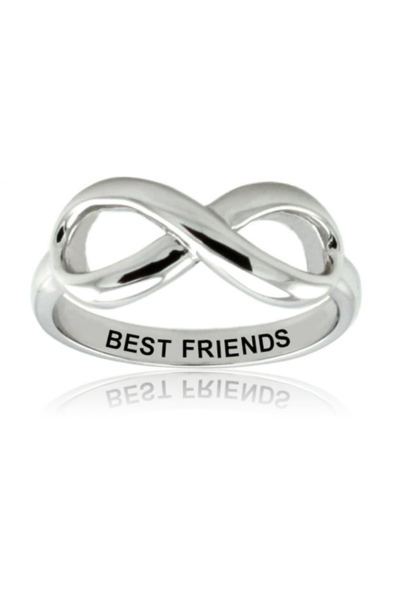 Sterling Silver Best Friends Classic Iconic Female Infinity Symbol Promise Ring