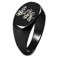 thumbnail image 1 of Tioneer Sterling Silver Bless This Mess Engraved Oval Flat Top Polished Ring, 1 of 1