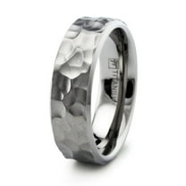 Tioneer Titanium Classic Hammered Style Wedding Band Ring