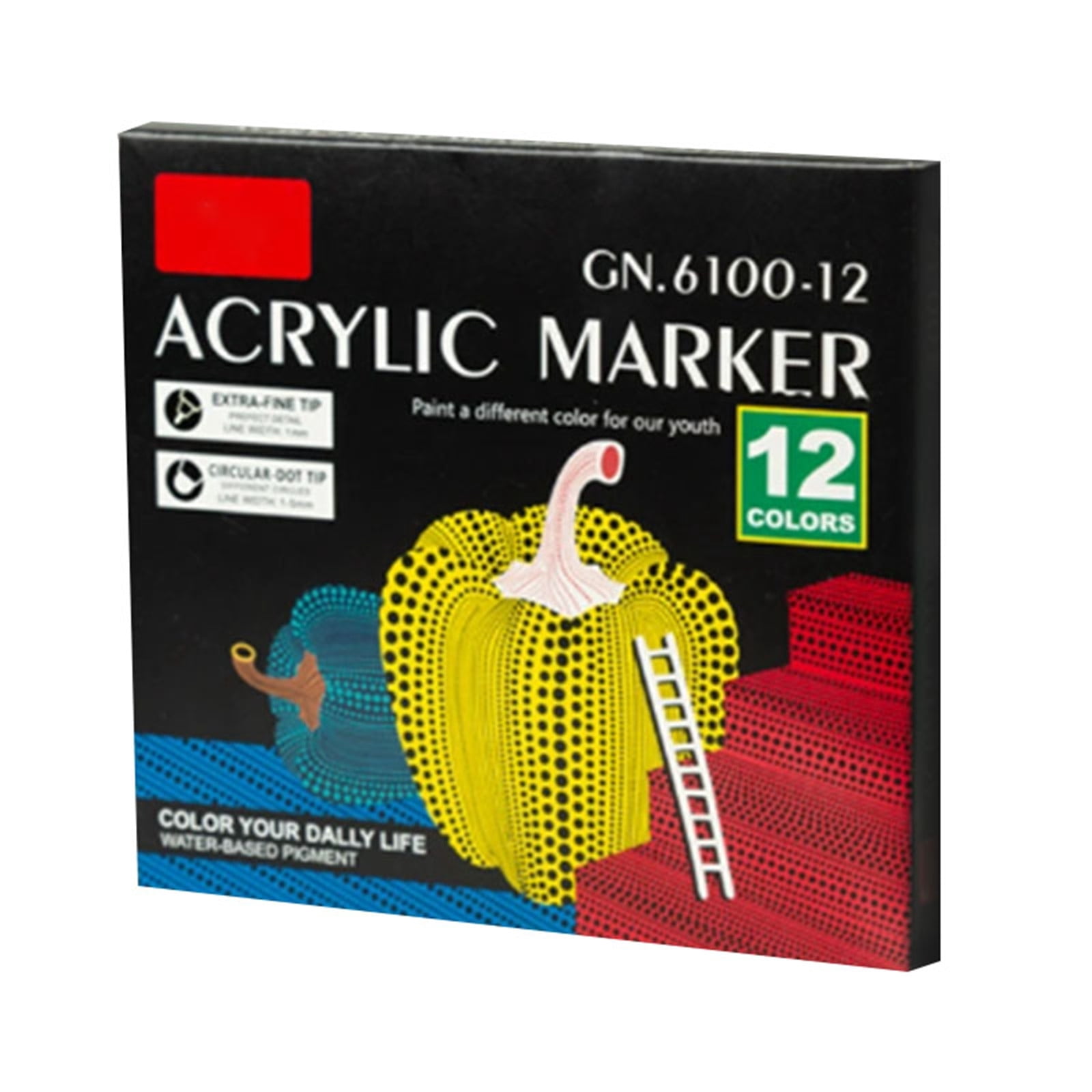Tip Acrylic Paint Markers Set - 36 Colors with Fine Tip for Glass Rock Wood Ceramic Paper Crafting and Card Making Art Supplies for Projects