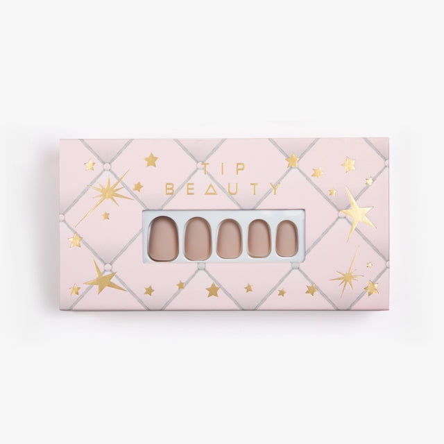 Tip Beauty Baby Clone | 28 Faux Nails & Specialized Nail Glue | Quick Drying Professional Salon Quality Glue On Fake Nail Kit