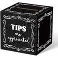 thumbnail image 1 of Tip Jar 6 Inches Plastic Tip Jar Box for Bartende Donation Bucket Money Storage Container Collection Suggestion Box for Restaurants Bars Musicians Driver, Black$$Office, 1 of 7