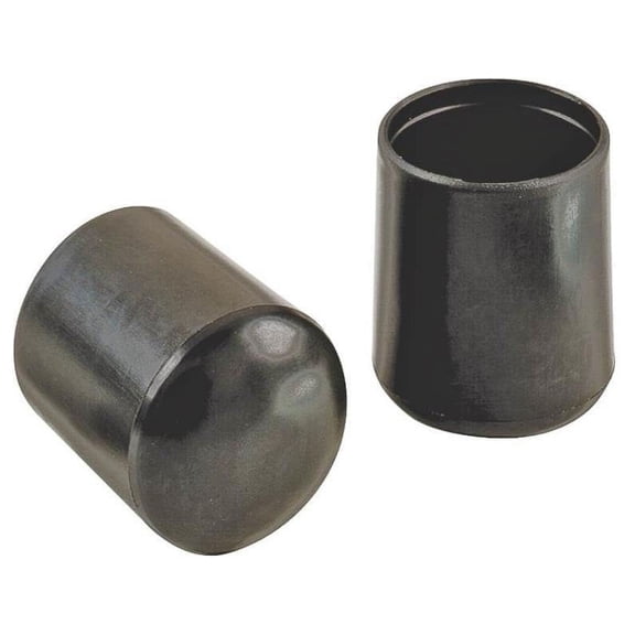 Tip Leg Furn 1In Rnd Plstc Blk Mintcraft Furniture Leg Tips FE-50605 Black