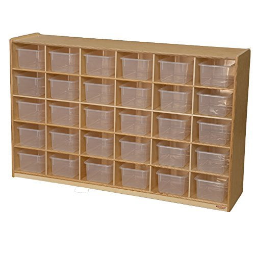 Wood Designs Tip-Me-Not 25 Tray Storage with Translucent Trays