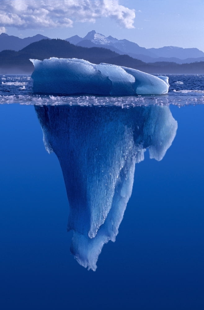 Tip Of The Iceberg Digital Composite Canvas Art - John Hyde Design Pics (11 x 17)