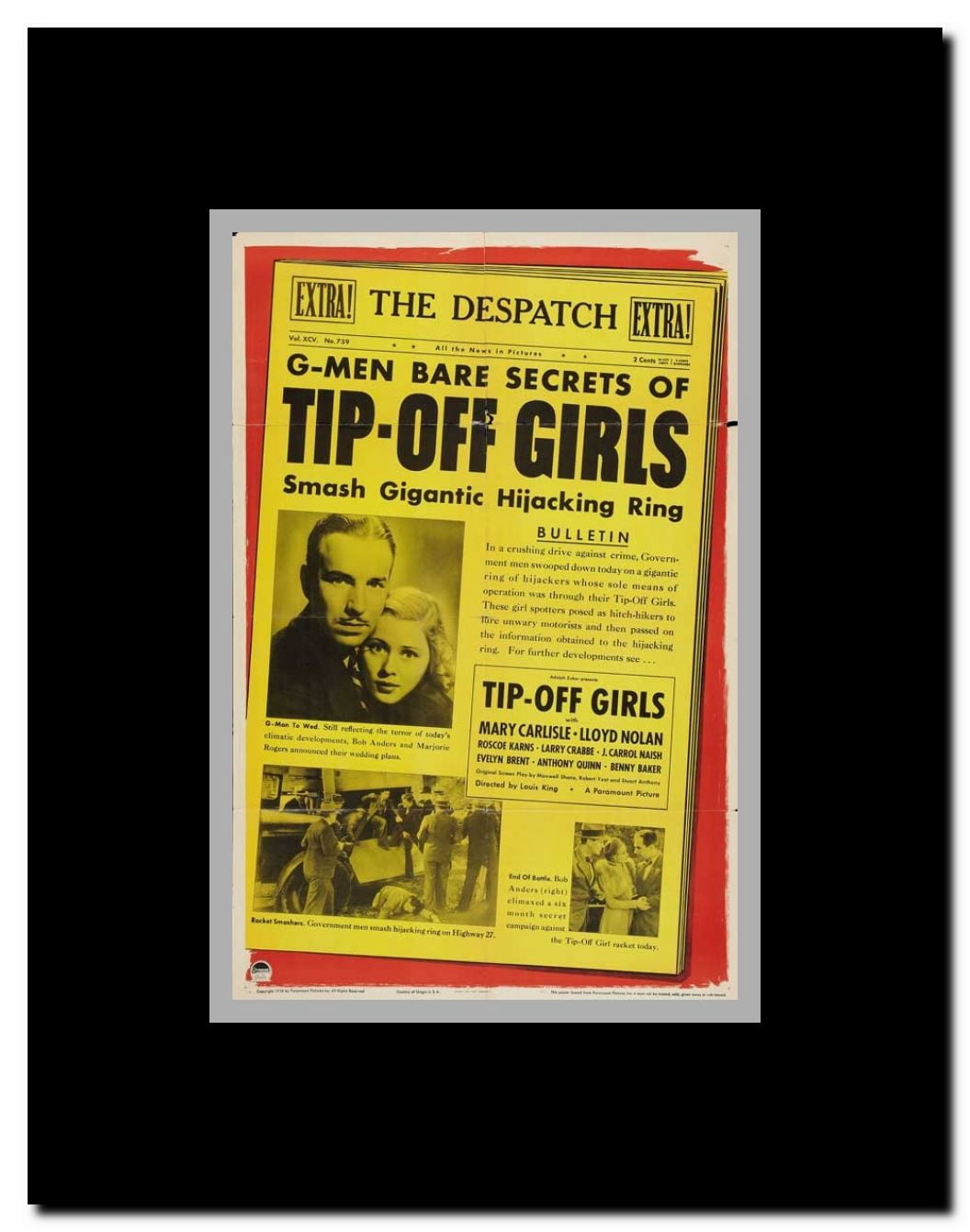 Tip-Off Girls Framed Movie Poster
