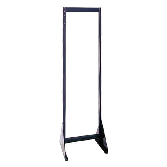 Tip Out Bin Floor Stand, double sided, 1"D x 23-5/8"W x 75"H (bins not included), 14 gauge steel, black coated finish