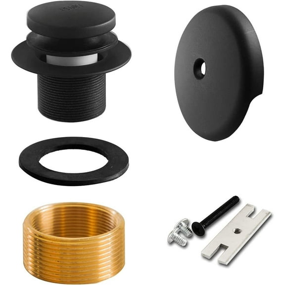 Tip-Toe Bathtub Drain Assembly Stopper Kit Fit for 1-1/2" 1-5/8" Strainer