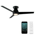 thumbnail image 1 of Tip Top 44" Matte Black Integrated LED Smart Flush Mount Ceiling Fan with Remote Control, 1 of 5