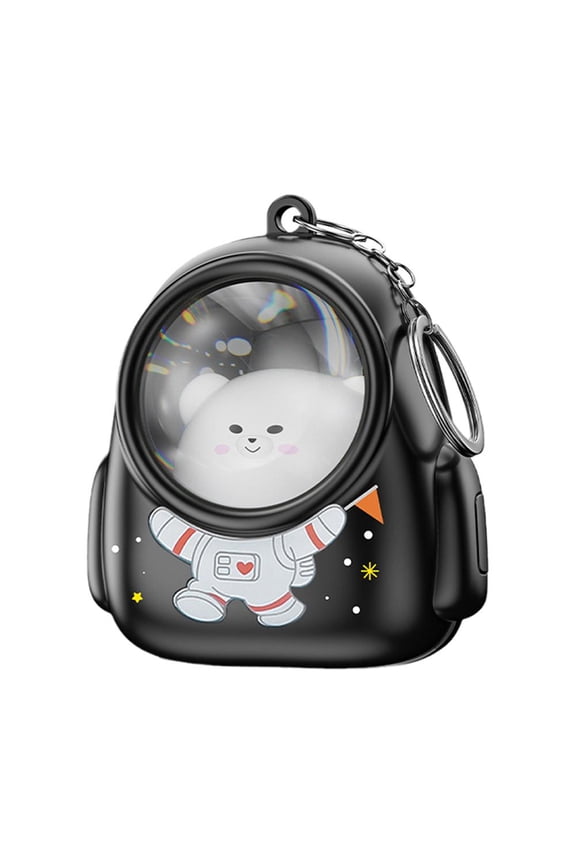 Tip063 Black Empty Bmini Kitten Keychain Light Portable Flashlight Children Cartoon Cute Floodlight Small Gift Pendant Light