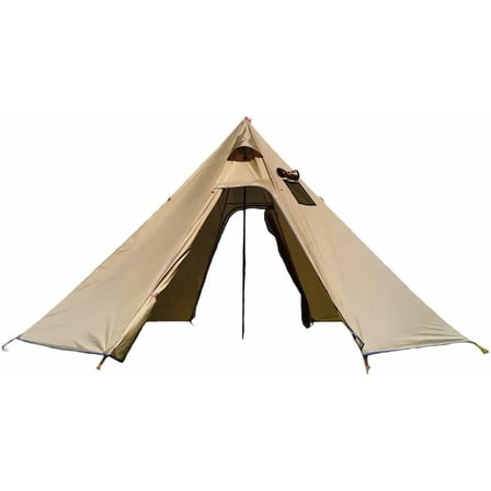 Tipi Hot Tent with Fire Retardant Stove  for Flue Pipes, 3~4 Person, Lightweight, Teepee Tents for Family Team Outdoor Backpacking Camping Hiking
