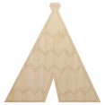 thumbnail image 1 of Tipi Teepee Wood Shape Unfinished Piece Cutout Craft DIY Projects - 6.25 Inch Size - 1/4 Inch Thick, 1 of 7