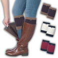 thumbnail image 1 of Tipi Toe 3 Pairs Women's Boot Cuffs Knitted Boots Socks Short Leg Warmer (S&L-LW36), 1 of 4