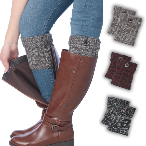 Tipi Toe 3 Pairs Women's Boot Cuffs Knitted Boots Socks Short Leg Warmer