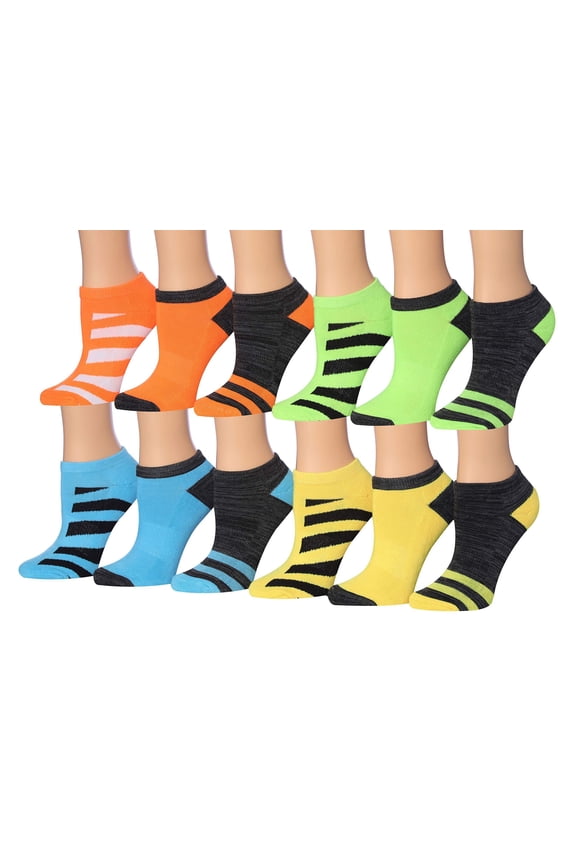 Athletic No-Show Socks 12-Pack - Comfort Cushioned Low Cut Sports Socks for Boys