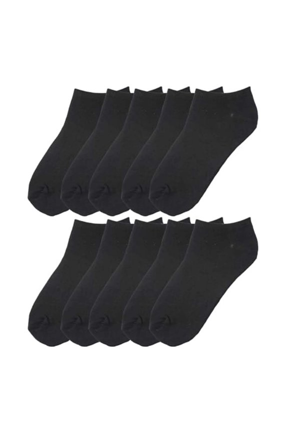 Boys 10 Pack No Show Lightweight Colorful Patterned Socks