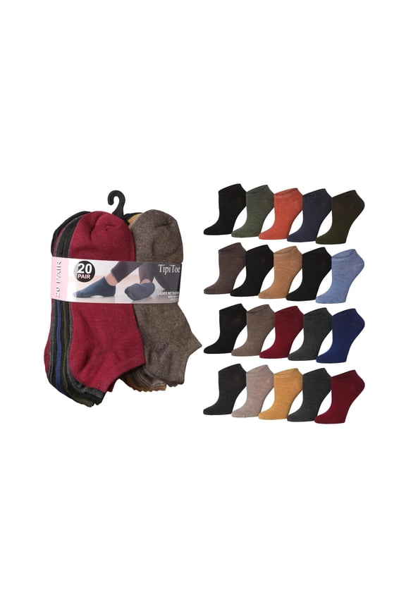 Fun & Fashionable Women's Low-Cut Socks - Mega Pack (20 Pairs)