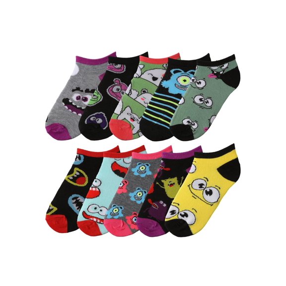 Tipi Toe Kids' 10-Pack Low Cut Socks - Durable & Soft Everyday Style