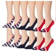 thumbnail image 1 of Tipi Toe No Show Socks For Women 12 Pairs Casual Low Cut Socks Anti-slid Athletic Cotton Socks PED91, 1 of 1