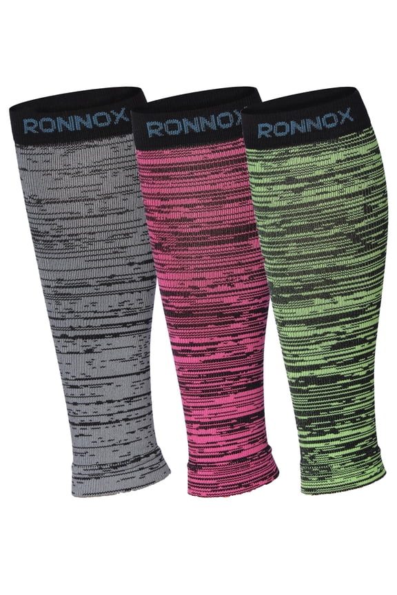 Unisex 3 Pairs Premium Compression Calf Sleeves - Performance Support for Running, Exercise & Recovery