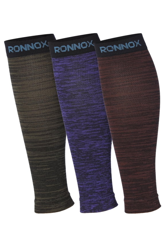 Unisex 3 Pairs Premium Compression Calf Sleeves - Performance Support for Running, Exercise & Recovery