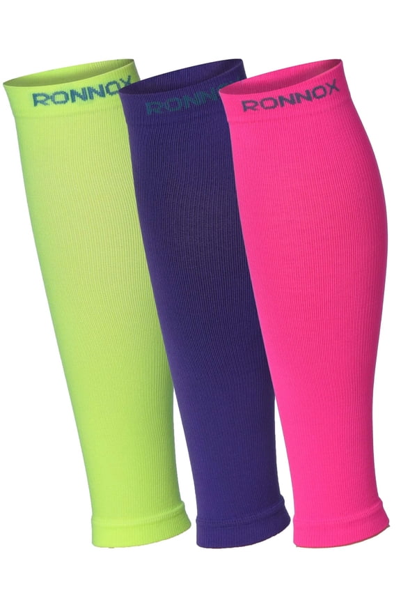 Unisex 3 Pairs Premium Compression Calf Sleeves - Performance Support for Running, Exercise & Recovery
