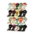 thumbnail image 1 of Tipi Toe Women's 20 Pairs Colorful Patterned Low Cut/No Show Socks NS188-AB, 1 of 4
