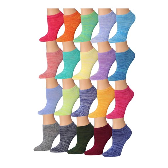 Tipi Toe Bright & Fun Low-Cut Socks – Women’s 20 Pack Set