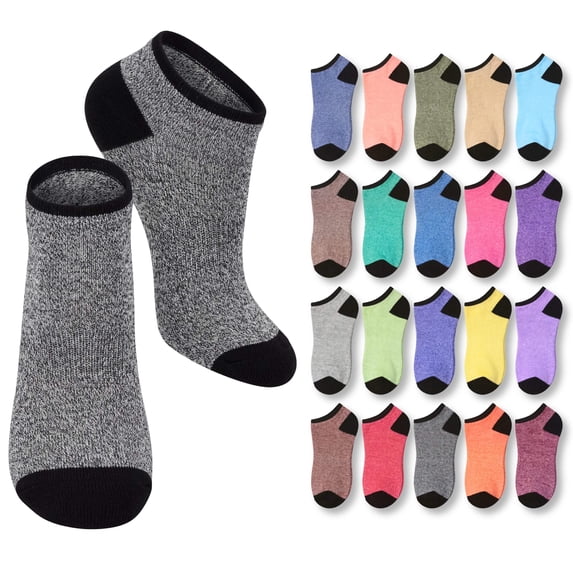 Tipi Toe Bright & Fun Low-Cut Socks – Women’s 20 Pack Set