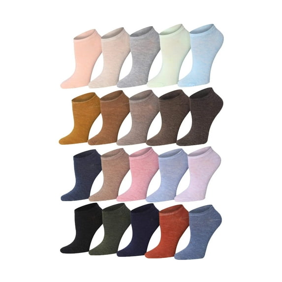 Tipi Toe Women’s Low-Cut Sock Bundle – 20 Pair Value Mega Pack